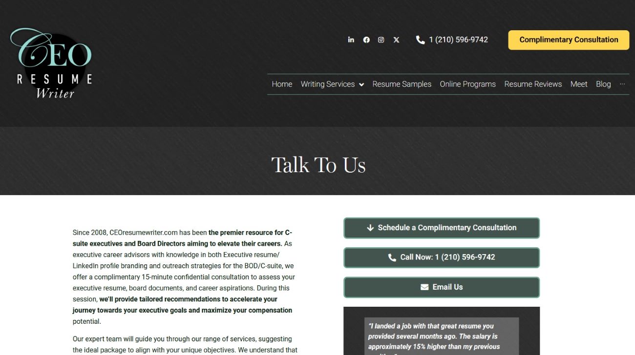 CEO Resume Writer Review